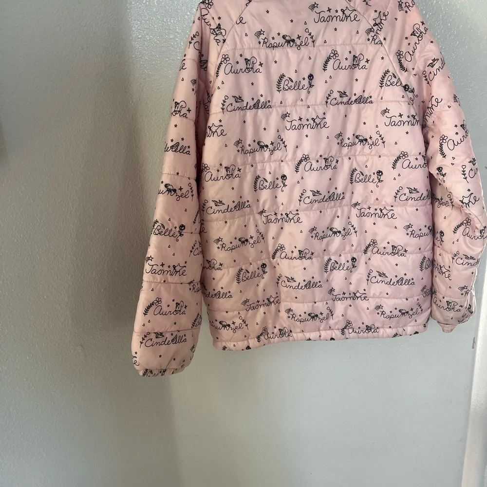 Disney Pink Puffer Jacket with Script Design - Picture 2 of 5